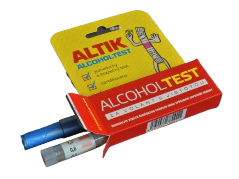 alkoholtester altik content biele pozadie